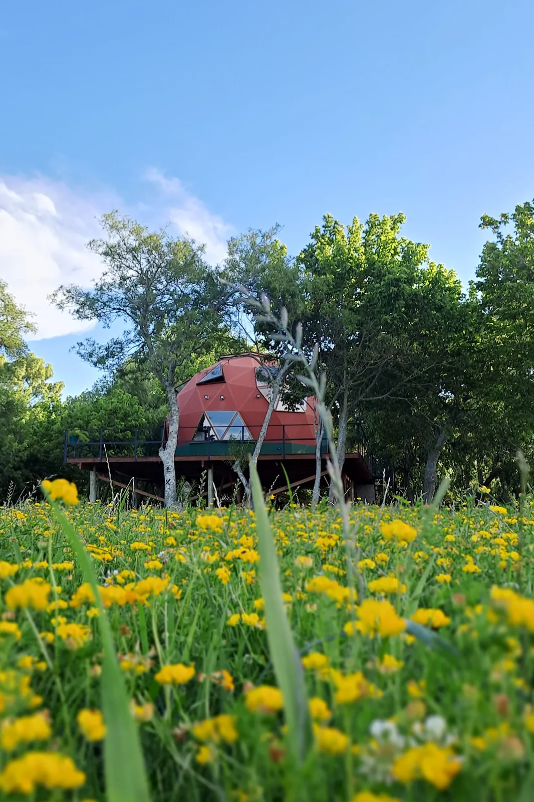 Practica de kite en el entorno de Domo del Plata